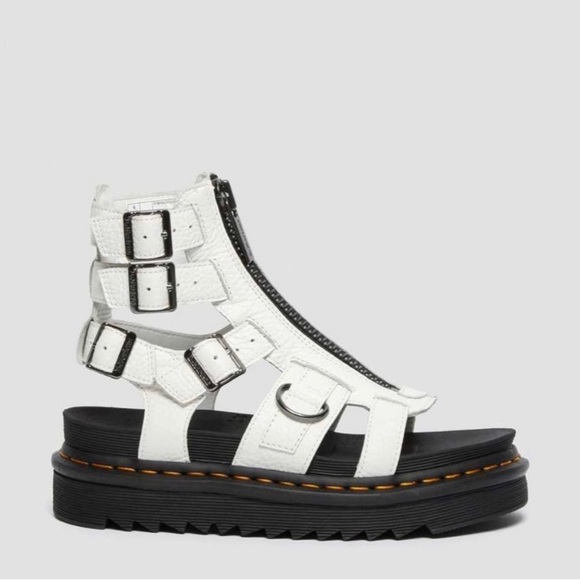 - NEW OLSON ZIPPED LEATHER STRAP SANDALS - Picture 5 of 7